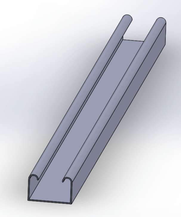Non-perforated-Shallow-Strut-Channel